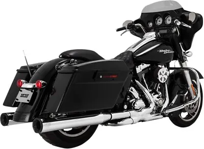 Vance & Hines Eliminator 400 Slip-Ons - Chrome With Black End Caps - 16706 • $549.99