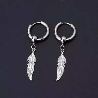 Korean Jewelry Hip Hop Kpop Drop Earrings Leaf Pendant Dangle Chain Earrings • $8.44