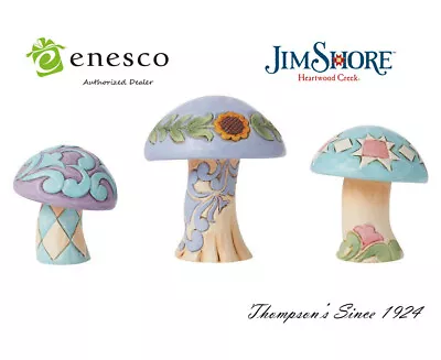 Jim Shore Heartwood Creek: Mushroom Figurines Set Of 3 6014430 • $37
