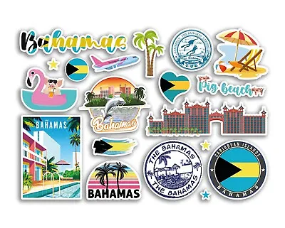 A5 Sticker Sheet Bahamas Vinyl Stickers - Holiday Flag Map Country Travel #79027 • £3.99