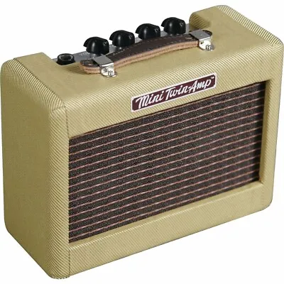 Fender Mini '57 Twin-Amp Portable Electric Guitar Amplifier Tweed • $59.99