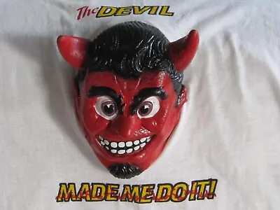 RARE Vintage  THE DEVIL MADE ME DO IT  LG SCREEN STARS~Halloween~Horror~Gothic • $149.99