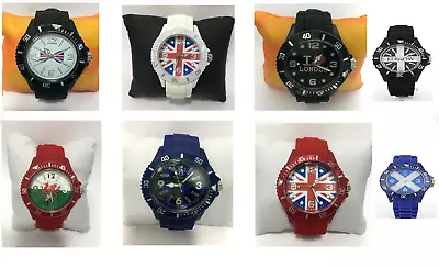 Union Jack Unisex Watches Quartz Dial Fashion Rubber Watch • £9.95