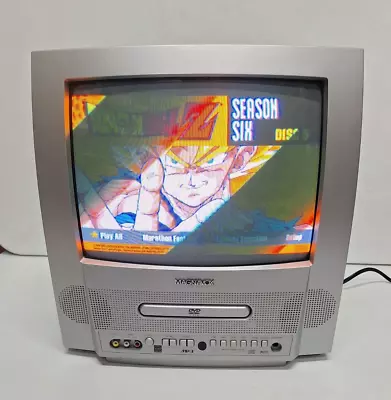 Magnavox MSD513F 13  CRT TV DVD Combo Retro Gaming TV Silver TESTED WORKING • $99.99