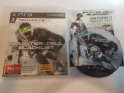 Tom Clancy's Splinter Cell Blacklist PS3 Good Condition Free Postage  • $11.49