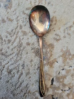 Vintage William Wm Rogers IS Lady Fair Silver Plate 6  Floral Roses Sugar Spoon • $10