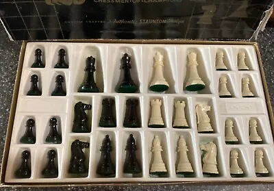 Vintage Gallant Knight Chessman Of Champions Chess Set Complete CLEAN W/ Box • $44.99