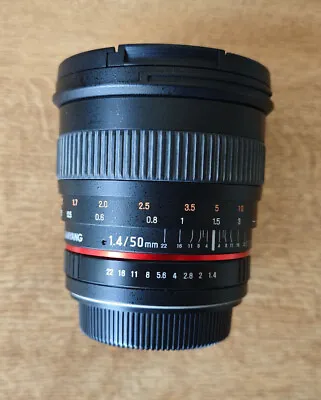 Samyang 50mm F1.4 AS UMC Lens Canon EF Fit In Good Condition • £195