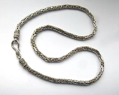 Men's  Solid  Silver BYZANTINE  Necklace   46cm  Long    (Approx. 18ins. ) • £45