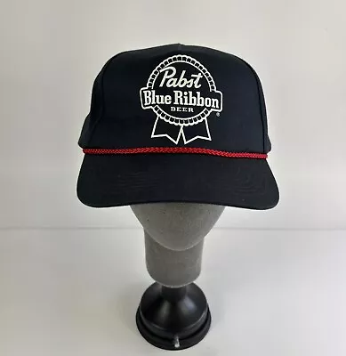 Pabst Blue Ribbon Snapback Cap Hat Dad Blue One Size • $10