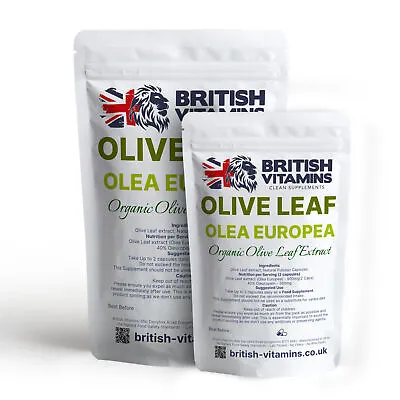 Olive Leaf Extract 450mg 40% Active Oleuropein Immune Cardio ** Additive Free** • £7.99