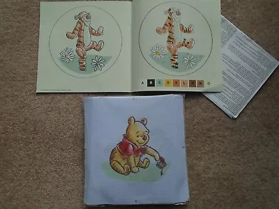 Unused Cross Stitch Kit 4 Printed Canvas Eeyore Piglet  Tigger Winnie The Pooh • £5.99