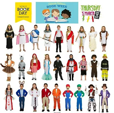Girls Boys Book Week Costumes Book Day Child Kids Fancy Dress Animal Historic • £11.85