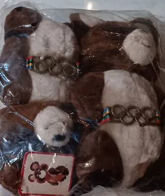 New Lot 2 DAKIN 1980 Moscow Olympic Bear Misha USSR CCP Mascot Plush Sealed Bag • $100