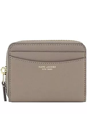 Marc Jacobs Women's The Slim 84 Zzip Around Wallet Cement Grey One Size • $94.98