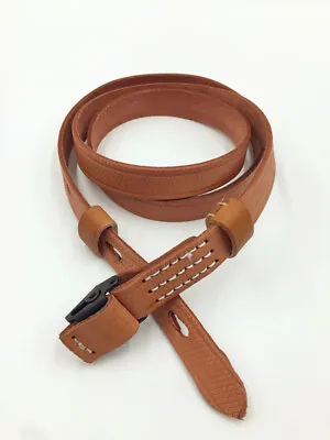 Ww2 German Army Mp40 Mp38 Machine Gun Leather Sling Strap Brown • $29.99