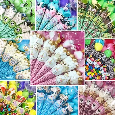 Pre-filled Sweet Cones Party Favours Loads Of Designs Sweets Boys Girls • £2.20