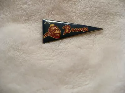 Le- Mlb Atlanta Braves Pennant Metal Pin (#16287) Real Nice!! • $48.75