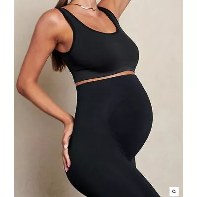 BLANQI EVERYDAY Maternity Belly Support Leggings In Black Size Small • $35