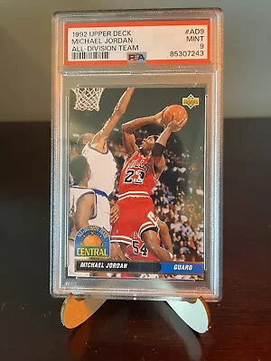 1992 Upper Deck Michael Jordan All-Division Team #AD9 Bulls PSA 9 MINT HOF BULLS • $25