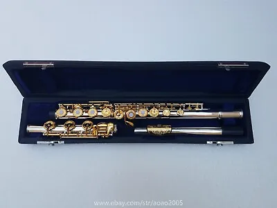 17 Open Hole French Flute Key Embouchure Hole Carved Gold Plated E Key B Foot • $299