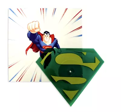 Superman: The Animated Series SHAPED GREEN VINYL MONDO OOP RARE DC SEALED • £12.72