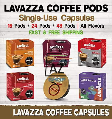 Lavazza Coffee Pods All Count 16 Or 24 Or 48 Capsules Fresh ALL FLAVOURS CHOOSE • $28.95