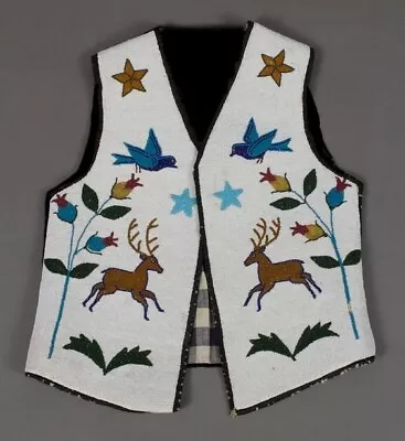 Native American Design Handmade Beaded Vest Front Powwow Regalia XNV505 • $449.10