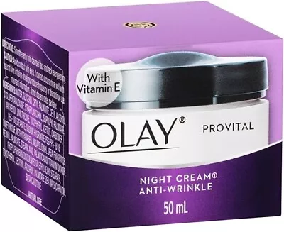 Olay Anti-Wrinkle Provital (NIGHT) Cream For Mature Skin 50 Ml • $12.10