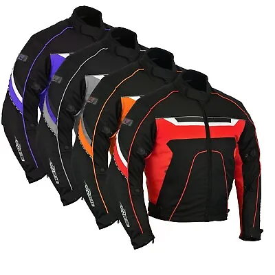 Mens Motorcycle Waterproof Cordura Textile Jacket Motorbike With FREE Armour • $59.99