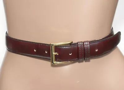 Dockers Burgundy Top Grain Cowhide Leather Dress Belt - SIZE 38 - MADE In USA • $23