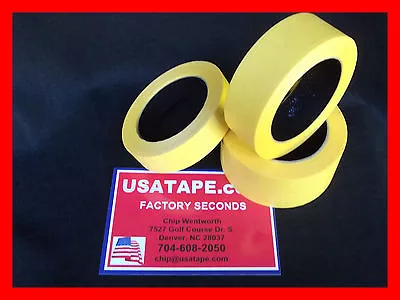 Lot Of 48 Rolls 1  X 60 Yrds Fine Edge Yellow Painters Masking Tape NOT FOR AUTO • $77