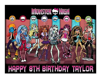 Monster High Edible Party Cake Topper Cake Image Sheet • $9.95