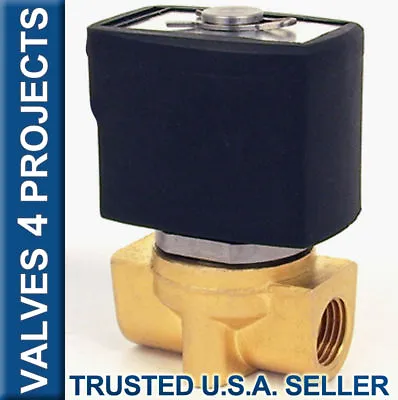 1/4  Electric Solenoid Valve Brass / Viton (FKM) 12V DC Air Gas Diesel B20V • $22.95
