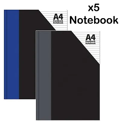 A4 Hardback Notebook Rulled Lined Writting Paper Pad Exercise Book Office School • £2.55