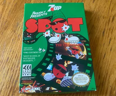 Spot: The Video Game! Complete In Box Nintendo Nes 7-up Soda Game MINT • $52