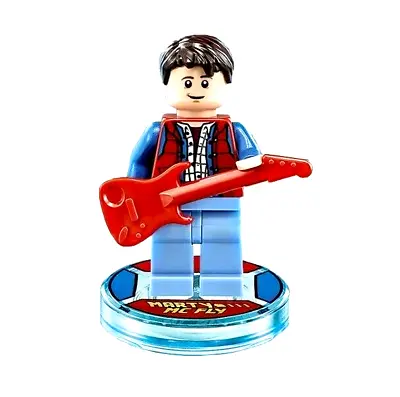 LEGO Dimensions Back To The Future Marty McFly Minifigure  W Guitar - Base - New • $31.99