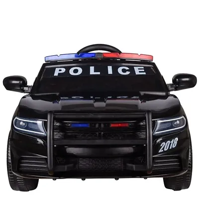 Electric Ride On Police Car Kids 12v Flashing Siren Car Parental Remote Control  • £139.99