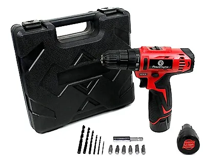 TWIN BATTERY Dual Speed 12V Cordless Compact Drill Electric LI-ION Rechargeable • £29.99