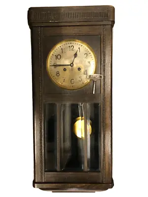 Antique 1920’s Chiming Wall Clock German “DuFa” Mahogany Box  [GSP3] • £71.99