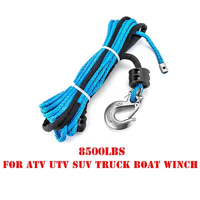 5/16  X 50' Synthetic Winch Rope 8500LBs Hook Stopper For Yamaha Raptor/YXZ1000R • $36.99