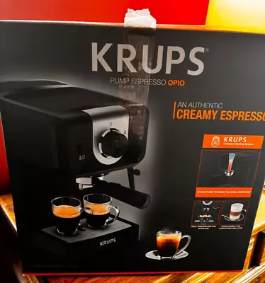 Krups XP320840 Ground Coffee Machine Steam Pump Expresso Maker Opio 1.5L Black • £27.50