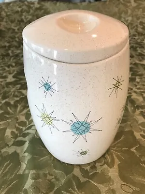 Rare Vintage MCM Tall Franciscan Starburst  Flour Canister Three Chips At Rim • $625