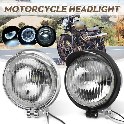 4.5  Vintage LED Motorcycle Front Headlight Headlamp High / Low Beam Round Lamp • $27.39
