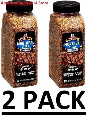 2 PACK - McCormick Grill Mates MONTREAL STEAK SEASONING 29 Oz. (Total 58 Oz.) • $24.90