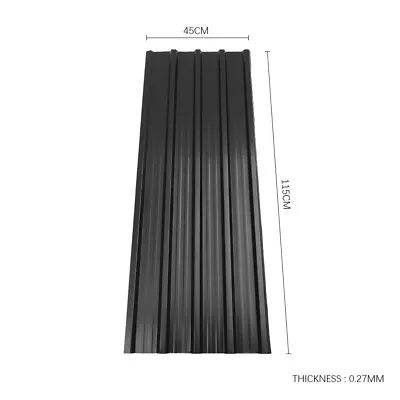 12/24 PCS Corrugated Profile Galvanized Metal Roofing Sheet Panel Carport Black • £58.95