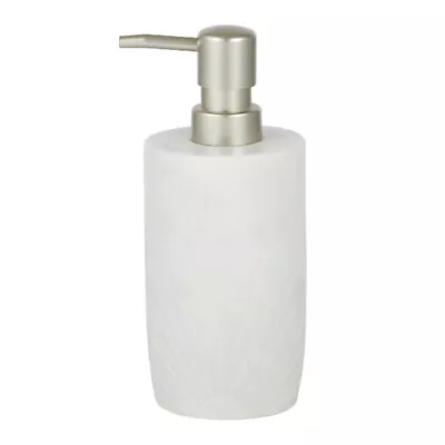 Casa Regalo Sadie Marble Bathroom Home Decor Soap Pump Dispenser White Set • $19