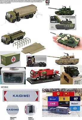 1/64 METAL CONTAINERXCARTOYS ZQT-15 TANK JKM HOWO JN2300 Army Military Truck • $12.99