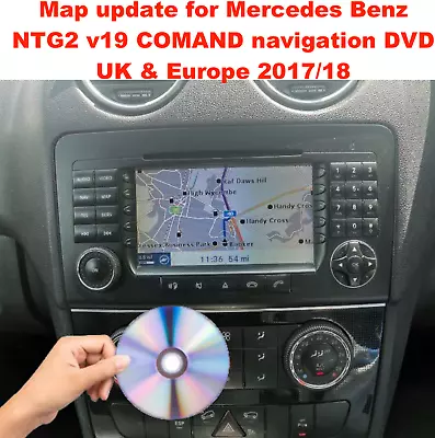 Map Update For Mercedes Benz NTG2 V19 COMAND  Navigation DVD UK & Europe 2017/18 • £19.99