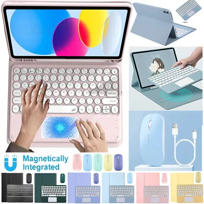 Touchpad Keyboard Case Cover & Mouse For Samsung Galaxy Tab A8 A7 S6 Lite Tablet • $14.99